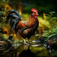 Hen wild life photography hdr 4k photo