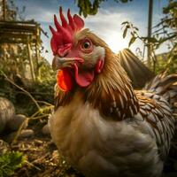 gallina salvaje vida fotografía hdr 4k foto