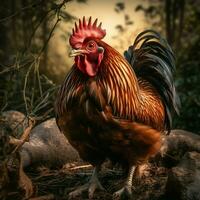 gallina salvaje vida fotografía hdr 4k foto