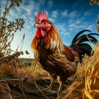 gallina salvaje vida fotografía hdr 4k foto