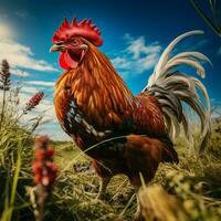 Hen wild life photography hdr 4k photo