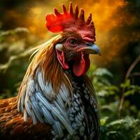 gallina salvaje vida fotografía hdr 4k foto