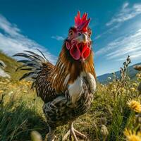 Hen wild life photography hdr 4k photo