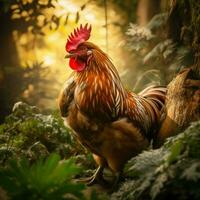 gallina salvaje vida fotografía hdr 4k foto