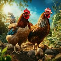 gallina salvaje vida fotografía hdr 4k foto