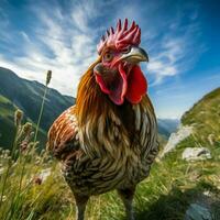 gallina salvaje vida fotografía hdr 4k foto