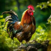 gallina salvaje vida fotografía hdr 4k foto