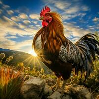 Hen wild life photography hdr 4k photo