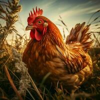 gallina salvaje vida fotografía hdr 4k foto