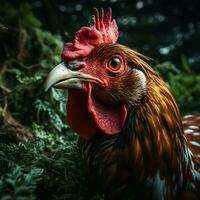 gallina salvaje vida fotografía hdr 4k foto