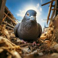 Pigeon wild life photography hdr 4k photo