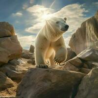 Polar bear wild life photography hdr 4k photo