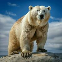 Polar bear wild life photography hdr 4k photo