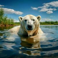 Polar bear wild life photography hdr 4k photo