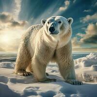 polar oso salvaje vida fotografía hdr 4k foto