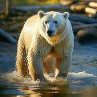 Polar bear wild life photography hdr 4k photo