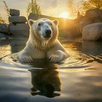 Polar bear wild life photography hdr 4k photo