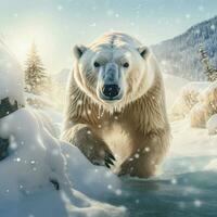 polar oso salvaje vida fotografía hdr 4k foto