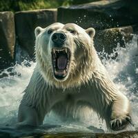 Polar bear wild life photography hdr 4k photo