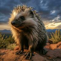 Porcupin wild life photography hdr 4k photo