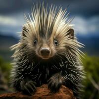 Porcupin wild life photography hdr 4k photo