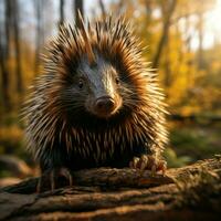 Porcupin wild life photography hdr 4k photo