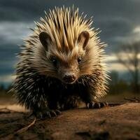 Porcupin wild life photography hdr 4k photo