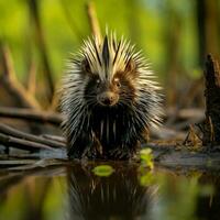 Porcupin wild life photography hdr 4k photo