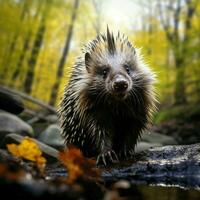 Porcupin wild life photography hdr 4k photo