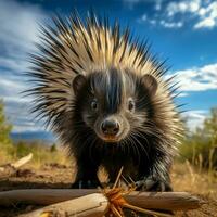 Porcupin wild life photography hdr 4k photo