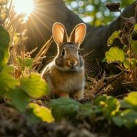 Rabbit wild life photography hdr 4k photo