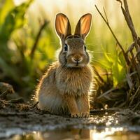 Conejo salvaje vida fotografía hdr 4k foto