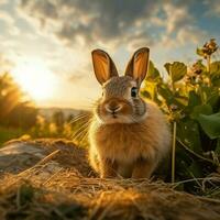 Rabbit wild life photography hdr 4k photo