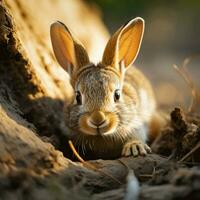 Rabbit wild life photography hdr 4k photo