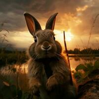 Rabbit wild life photography hdr 4k photo