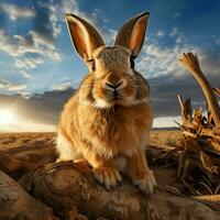 Rabbit wild life photography hdr 4k photo