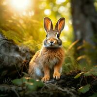 Rabbit wild life photography hdr 4k photo