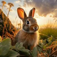 Rabbit wild life photography hdr 4k photo