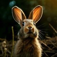 Rabbit wild life photography hdr 4k photo