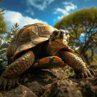 tortuga salvaje vida fotografía hdr 4k foto