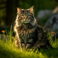 photo of Cat full shot high quality hdr 16k ultra hd wild