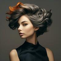 woman hair style photo