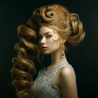 woman hair style photo