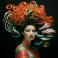 woman hair style photo