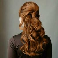 woman hair style from back side photo