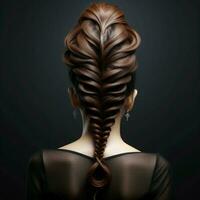 woman hair style from back side photo