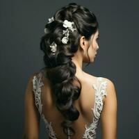 woman hair style from back side photo