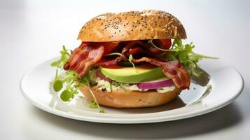 healthy burger fast food, AI Generative photo