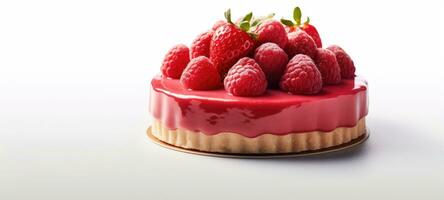 strawberry cake tart pie dessert pastry food, AI Generative photo