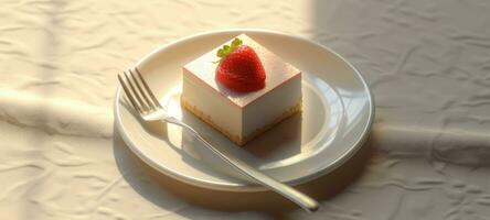 strawberry cake tart pie dessert pastry food, AI Generative photo